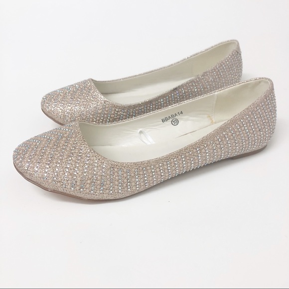 gold ballet flats for wedding